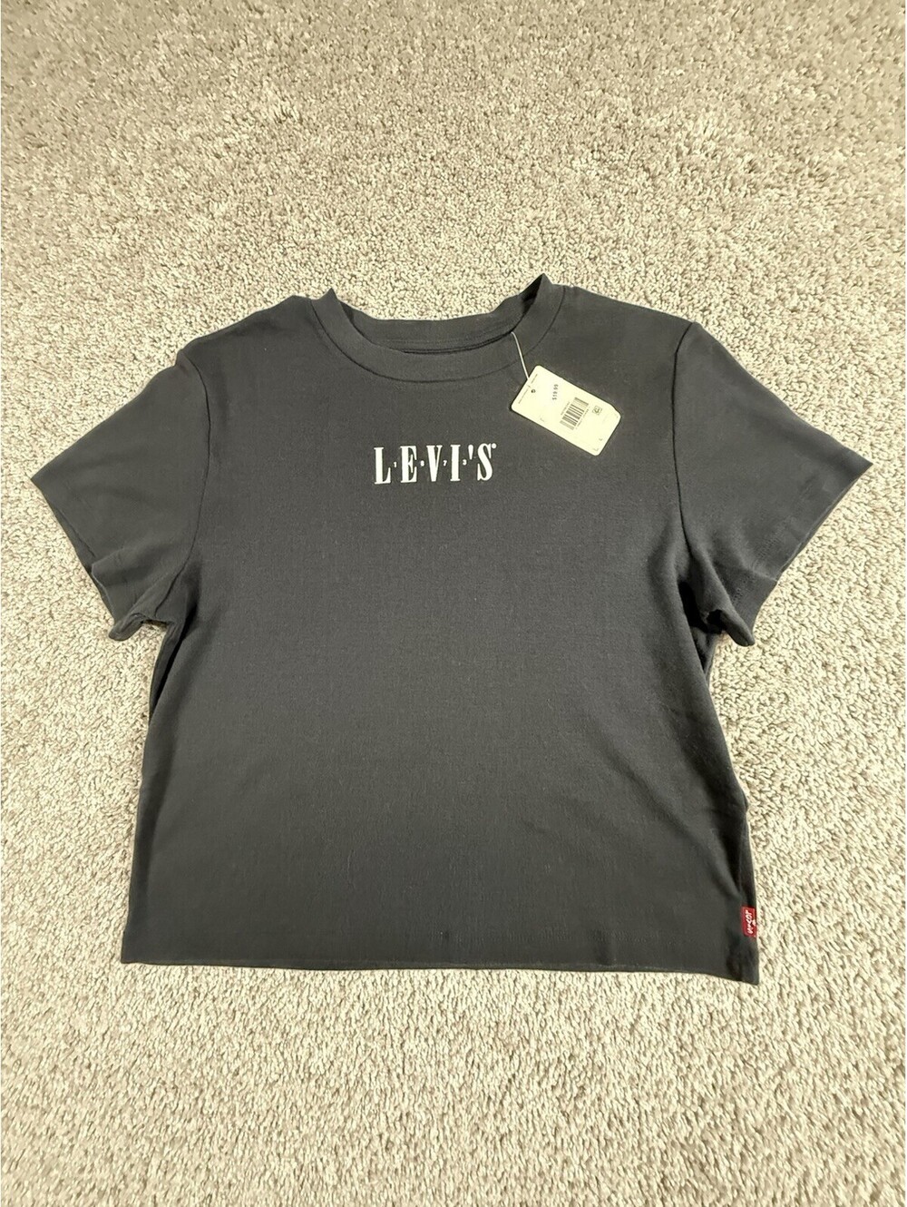 Levi's Women's L Black Slim Fit Logo Graphic T-Shirt Cotton NWT Tee